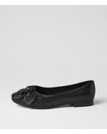 Ulrich D Black Leather Ballet Flats