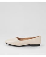 Urso D Platinum Sparkle Cross Leather Ballet Flats