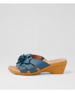 Vincenie Denim Leather Sandals