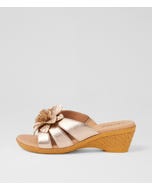 Vincenie Pale Rose Gold Leather Sandals
