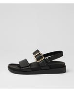 Bryce Black Leather Sandals