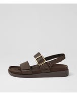 Bryce Dark Brown Leather Sandals