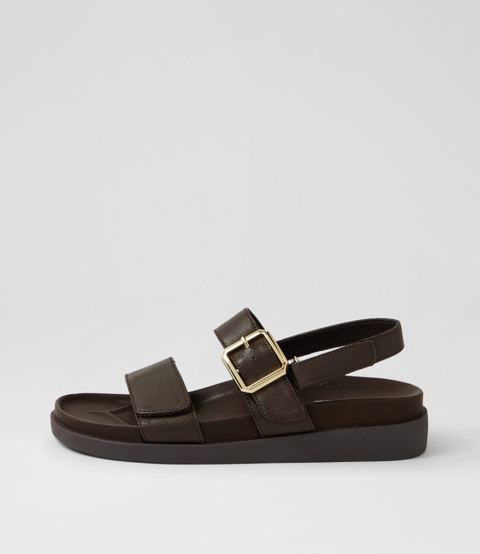 Bryce Dark Brown Leather Sandals
