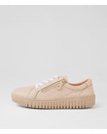 Harlis Nougat Leather Sneakers