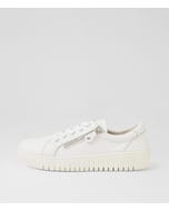Harlis White Leather Sneakers