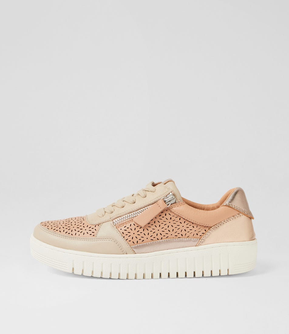 Hazlie Dark Nude Metallic Multi Sneakers