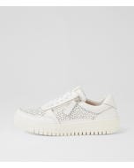 Hazlie White Leather Sneakers