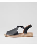 Kitti Navy Leather Sandals
