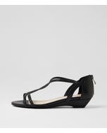Brisa Black Leather Sandals
